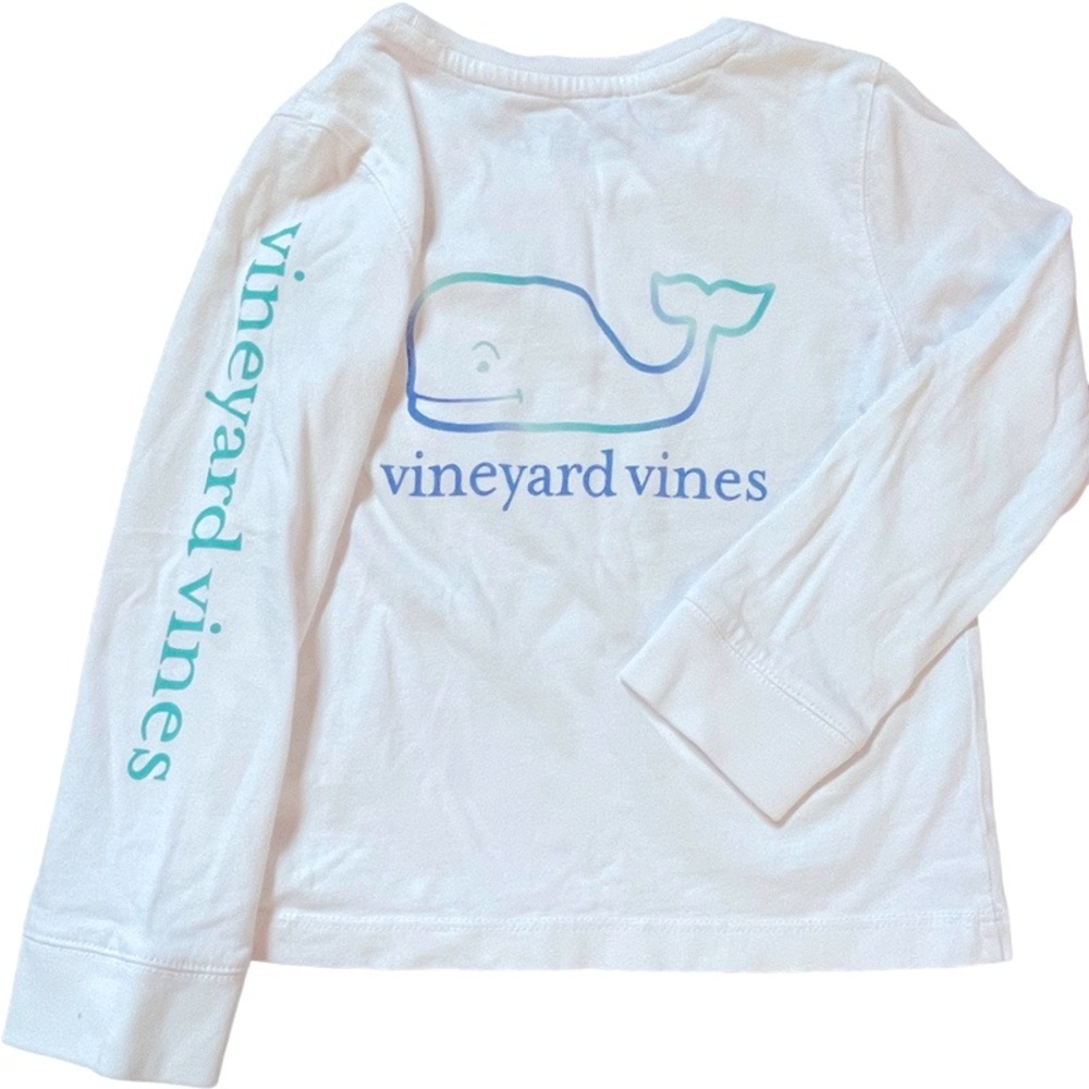 Vineyard Vines youth pocket long sleeved Whale T-shirt.